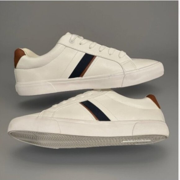 NEW Nautica Garrison 2 Leather Sneakers Men’s Size 11 White/Brown Casual Shoes - Picture 7 of 13